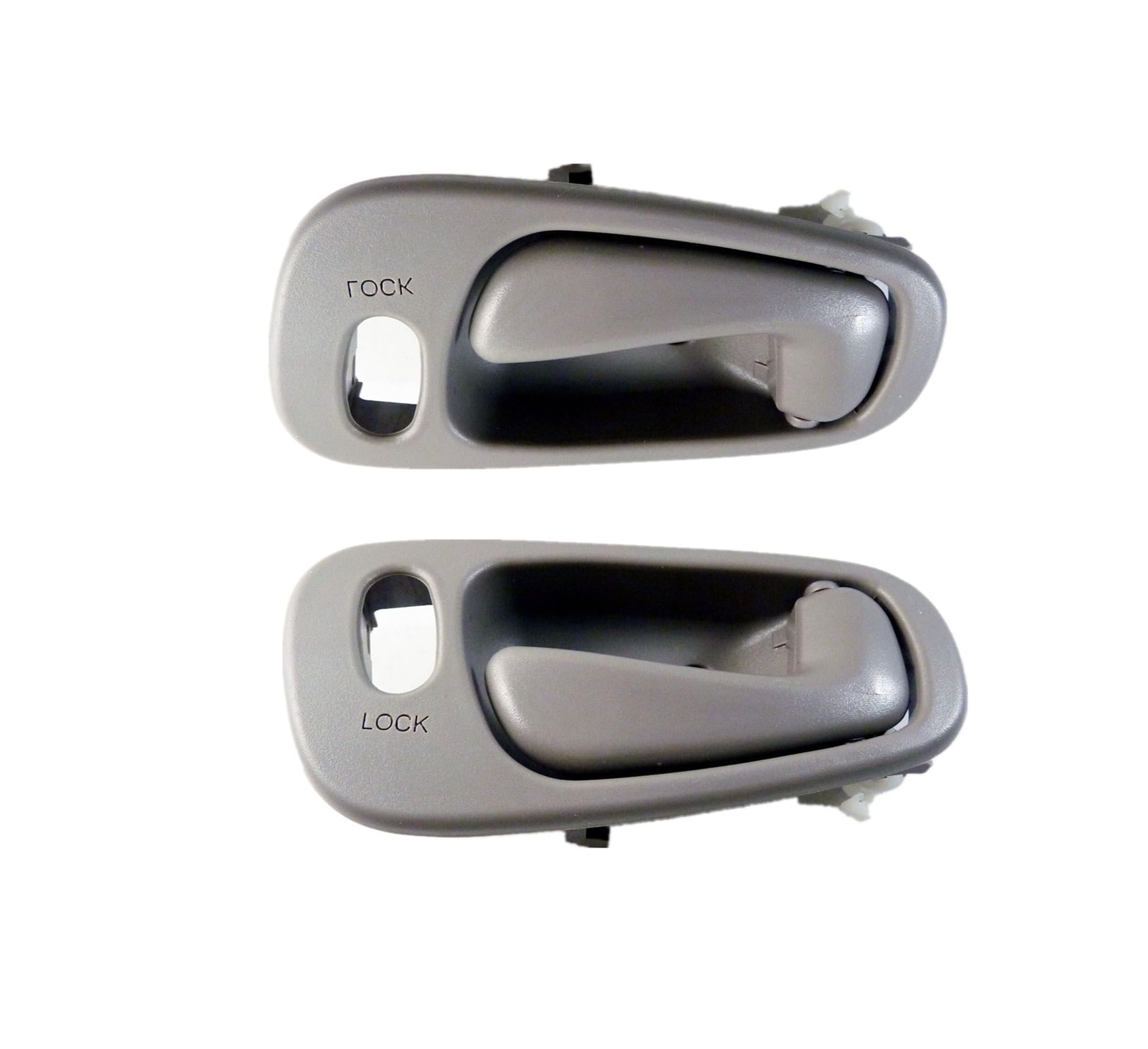 LSDSAAZA Interior Inner Handle for Toyota for Corolla 1998-2002 Left Or Right with Lock Hole Gray Interior Door Handle(Gray LH and RH 2pcs)