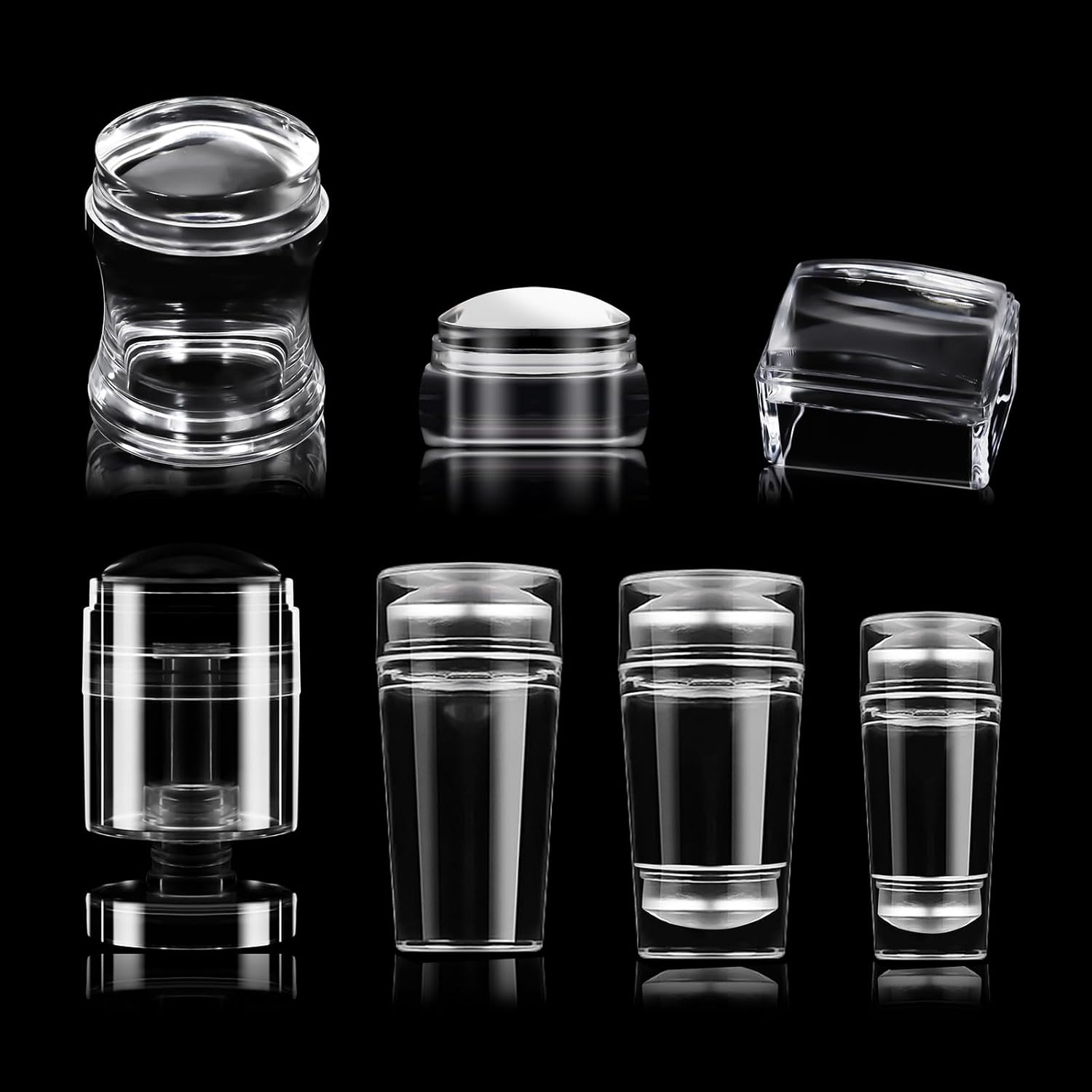 Nails Stamper Set French Tip Nails Tool Silicone Nails Stamper Nails Scraper Nails Jelly Stamper For Gel Nails Polish