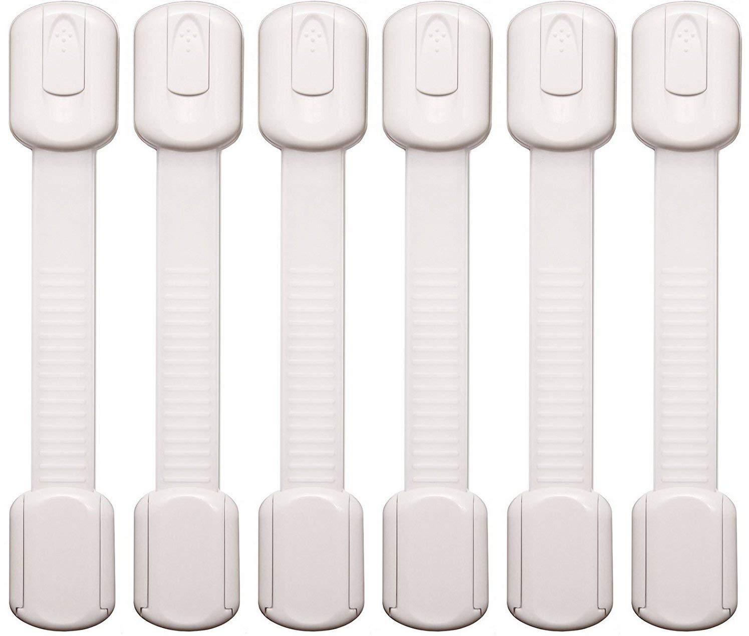 Baby Proofing Safety Cabinet Locks - Child Proof Latches for Drawer Cupboard Dresser Doors Closet Oven Refrigerator - Adjustable Childproof Straps by