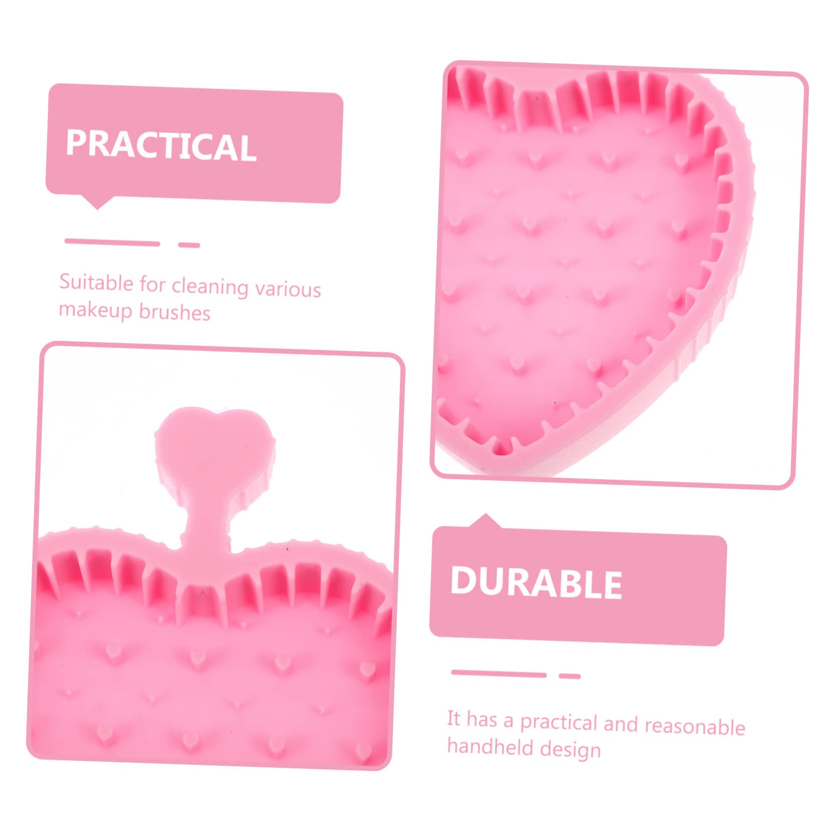 HAPINARY Heart Shaped Makeup Brush Pad Silicone Cleaning Mat for Brush Washer Makeup Tools