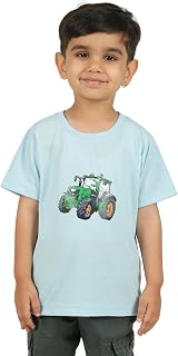 CocoBelle NYC Boys Polo Neck Printed T-Shirt Cotton Half Sleeve Solid (4-5 Years) Lite Blue Price In India