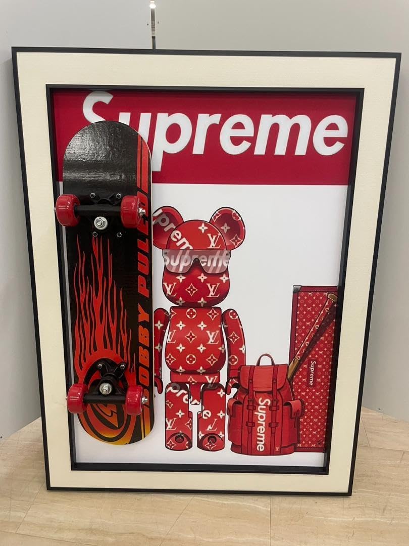特殊ミラーアートパネル ベアブリック Louis Vuitton Supreme 【公式通販】