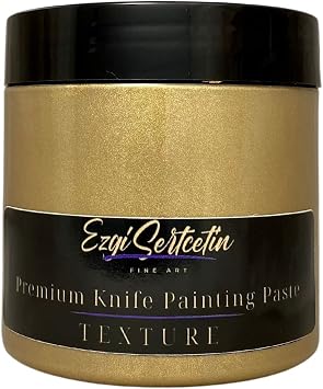 Premium Palette Knife Painting Paste|Texture Paste|Authentic Bright Colors|Ready to Use|Easy to Apply| 6oz 24K Gold