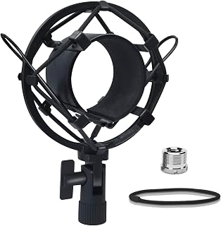 Boseen Universal Microphone Shock Mount for 47-53mm Mics - Anti-Vibration Holder for AT2020, NT1A, U87, Rode NT1 & More