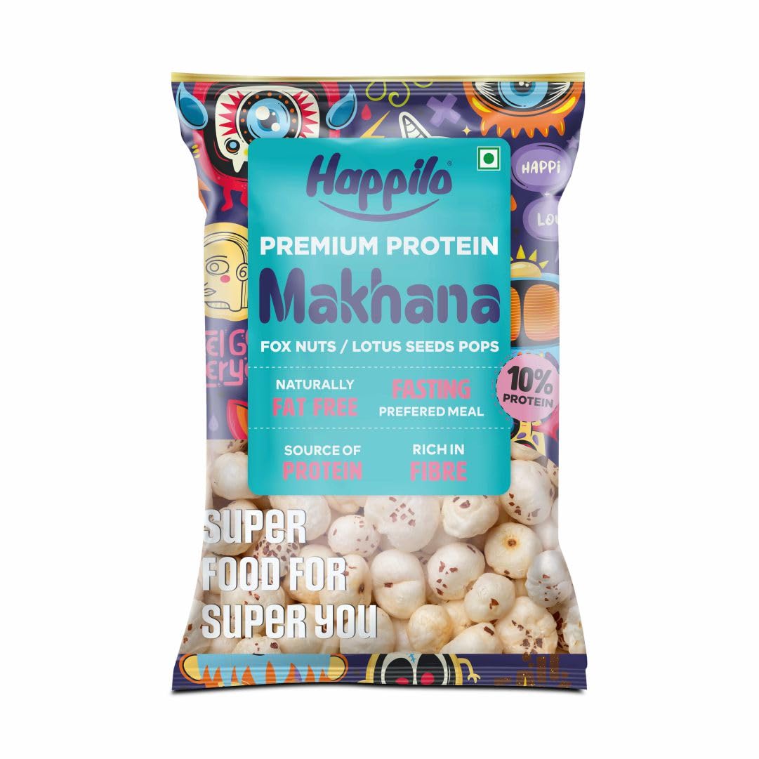 Happilo Premium All Natural Fox Nuts (Phool Makhana) Lotus Seed Pop/Gorgon Nut Puffed Kernels , 200g, Healthy Snack Low Calorie Gluten Free and Vegan-image-25