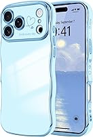 Vista 25 de LCHULLE Funda para iPhone Air para mujeres y niñas, lindo marco ondulado con forma rizada con patrón de corazón de amor, cubierta de protección