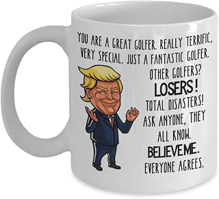 Trump Mug for Great Golfer Funny 11 or 15 oz. White Ceramic Coffee Cup