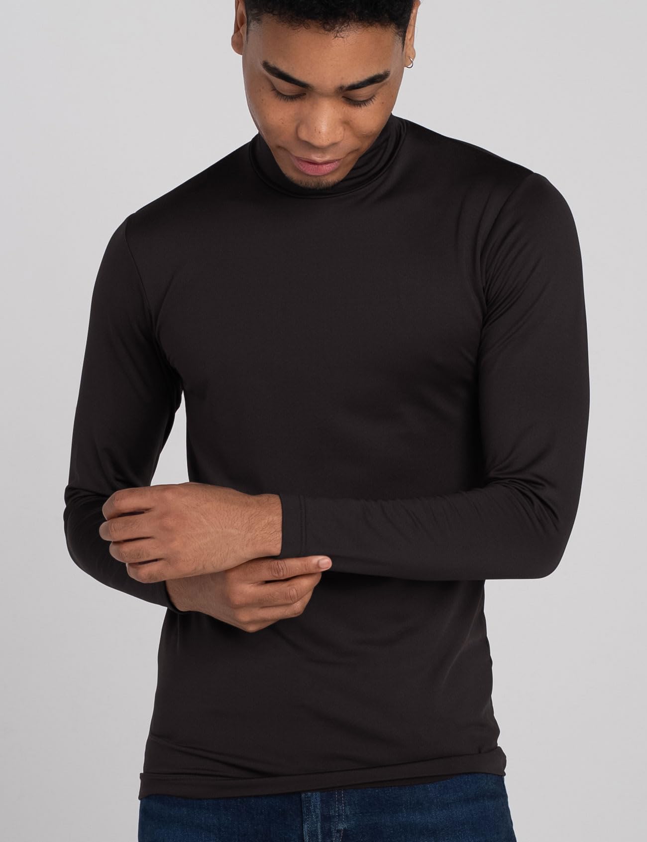 LAPASA Haut Thermique Col Cheminée Homme Maillot de Corps à Manches Longues sous-Vêtements Automne-Hiver Chaud M102/M123/M132