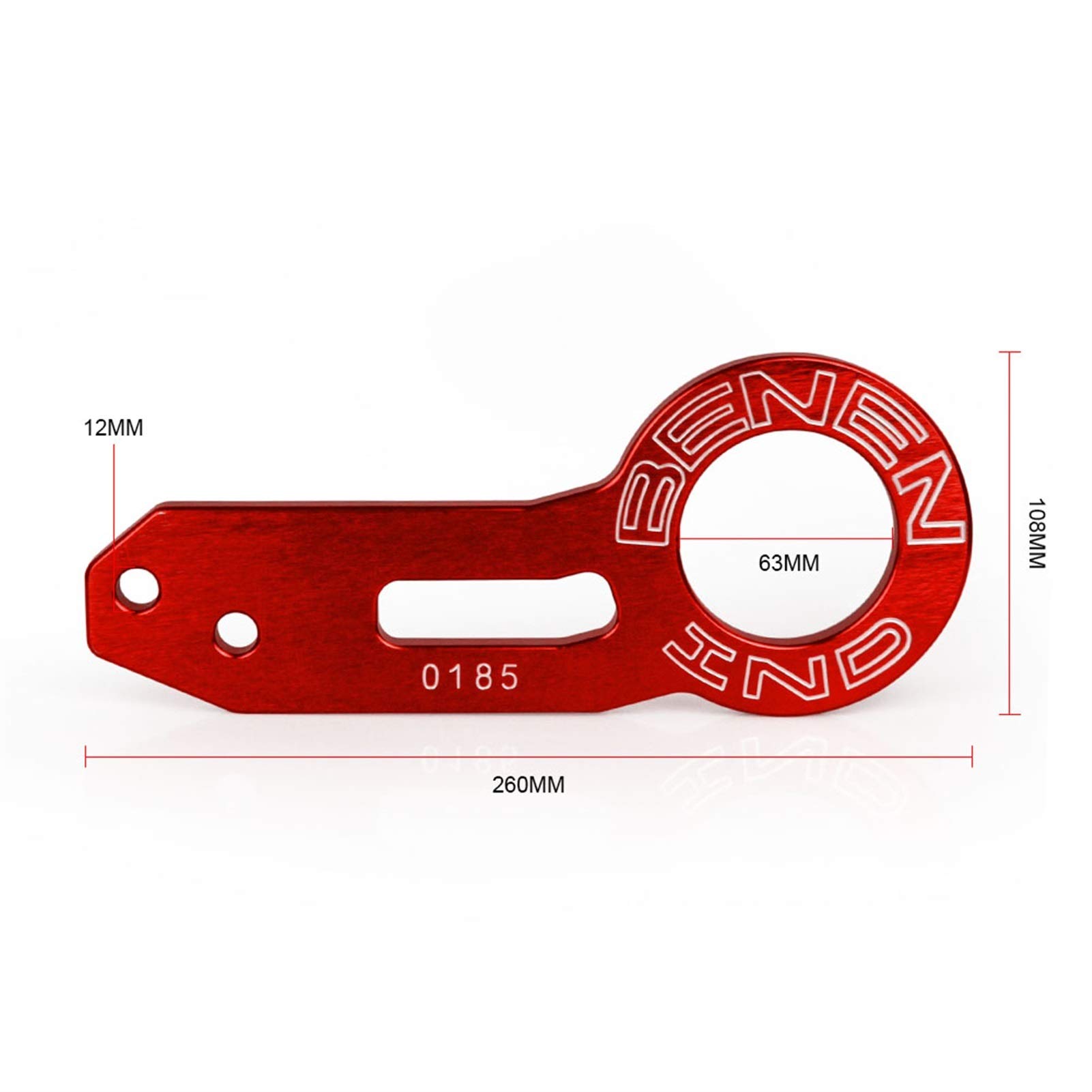 Anneau de Remorquage,Remplacement de Crochet D'oei Crochet de remorquage arrière de remorquage arrière d'aluminium Universel(Gold)