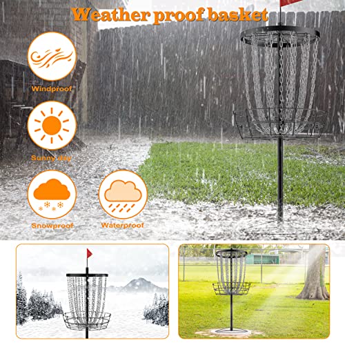 Image of Disc Golf Basket,Heavy Duty 24 Chain Portable Target