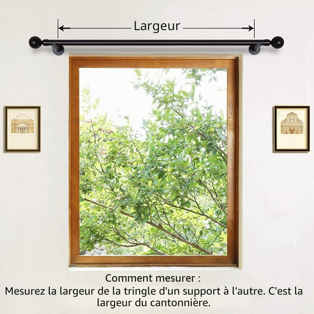 ELKCA Cantonnière en Jacquard doré Cascade pour Salon, avec Passe-Tringle (damassé-doré, 200 cm de Large, 1 Panneau)