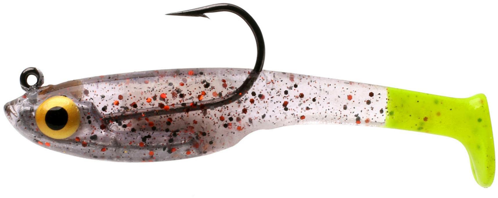 Egret Baits E-VV30-14-13 3" Vudu Vixen 2/Pk, Cajun Pepper/Chart Tail