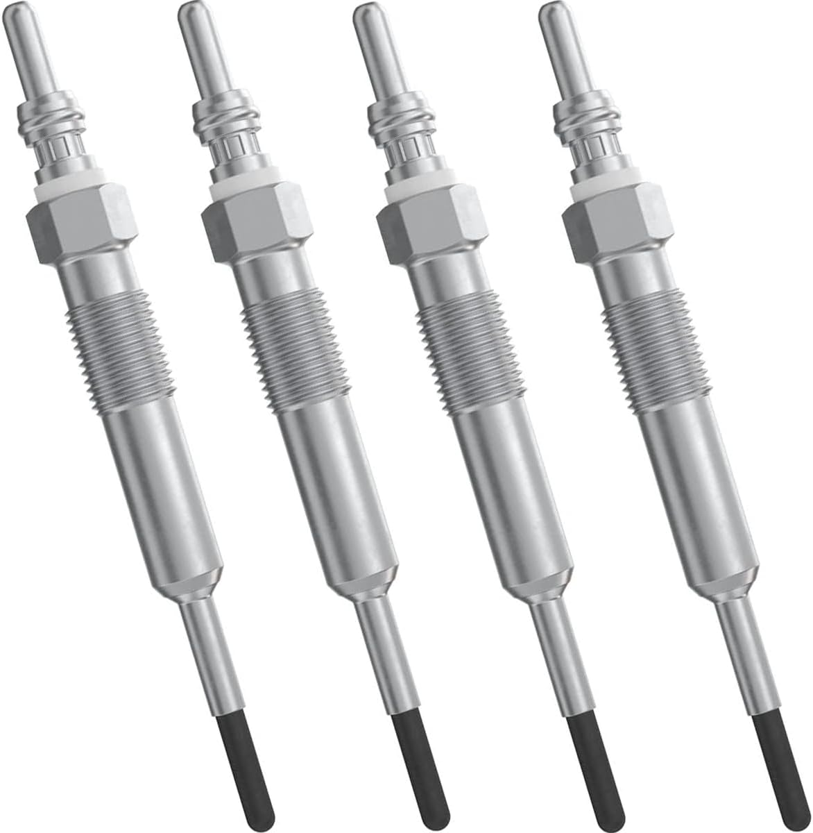 4Pcs 0250603021 Diesel Glow Plug Glow Plug for Volkswagen 2006-2008 Touare 5.0L-V10 2004 Touareg 4.9L-V10, 2006 Beetle 1.9L-l4 Golf 1.9L-l4, 2005 2006 Jetta 1.9L-l4 N10591608