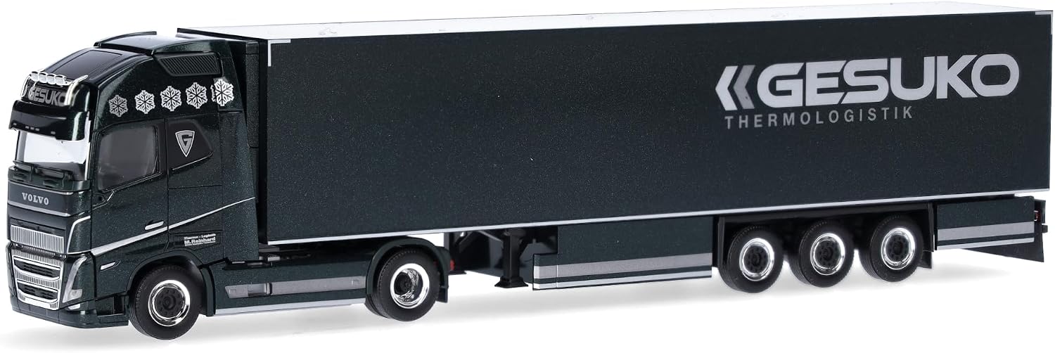 Herpa Truck Model Volvo FH 16 GL XL 2020 Cold Box Semiconductor Trailer Gesuko Miniature in Scale 187 Collectible Made in Germany Plastic