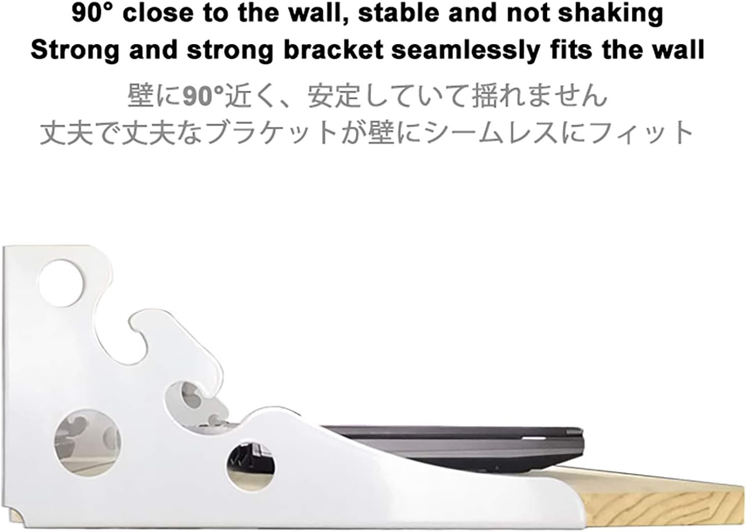 QWEASDF Floating Shelf Brackets Heavy Duty Shelf Brackets Shelving Brackets Wall Mounted, Rustic Wall Shelves Set of 2 for Bedroom, Bathroom, Living Room, Kitchen Support Shelf,White,250mm/10 in