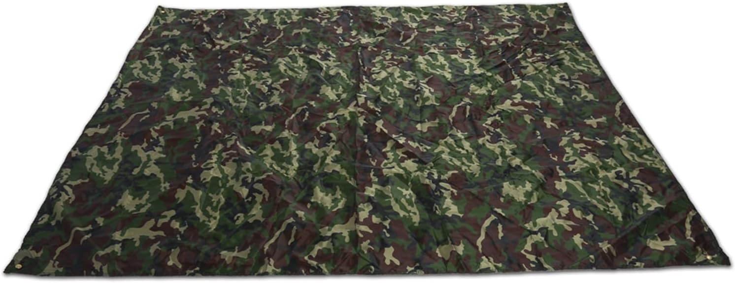 Camping Tarp Ground Cloth, Waterproof Lightweight Tent Footprint, Compact Portable Tarp Shelter for Hiking Backpacking Picnic, Outdoor Survival Blanket Alternative, 3x2.9m Camo