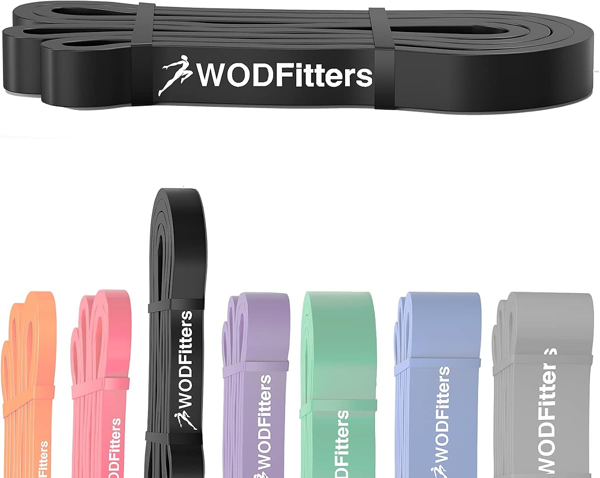 WODFitters Pro Series Bandas de asistencia para dominadas – Bandas de resistencia premium para dominadas asistidas, levantamientos musculares, entrenamiento de fuerza y movilidad – Bandas duraderas para fitness funcional