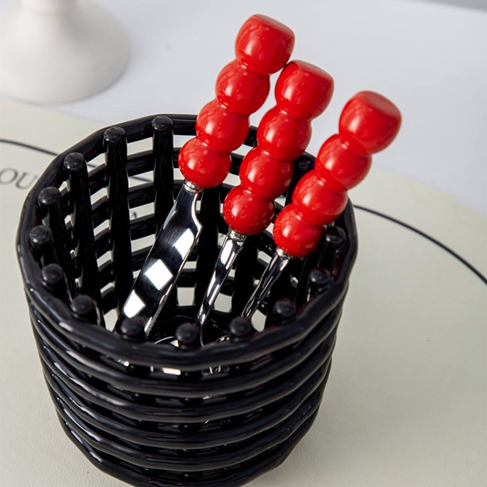 Set Di Posate Con Manico In Ceramica – Acciaio Inox 304 – 12 Pezzi (Coltello, Forchetta, Cucchiaio) – Per Casa, Ristorante O Come Regalo Elegante