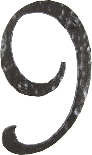 Dirección de hierro forjado martillado rústico español 4 pulgadas 9 (bronce)