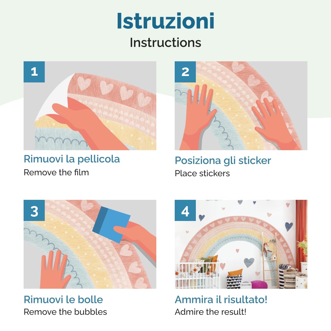 Nikima - Adesivo da parete per bambini, 158, motivo graffiti colorati, in 6 misure, decorazione da parete per la cameretta dei bambini, dimensioni 1500 x 670 mm