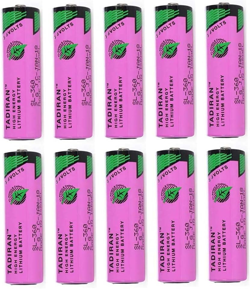 SHENYANG (10-Pack) 3.6V 2400mAh TL-5903 AA Lithium Battery for Tadiran TL-5903 SL-360 S7-400 ER14505 TL-2100 6ES7971-0BA00, for Siemens S7-400 PLC Machine, CNC Machine