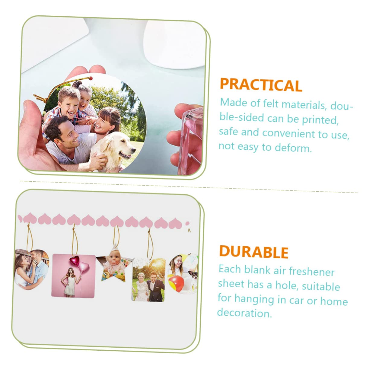 Angoily 3 Set Vuoti Per Sublimazione Decorativi Profumati Per E Armadi Facili Da Personalizzare E Resilienti Materiale Per Regali Creativi E Fai Da Te 40 Pezzi * 3