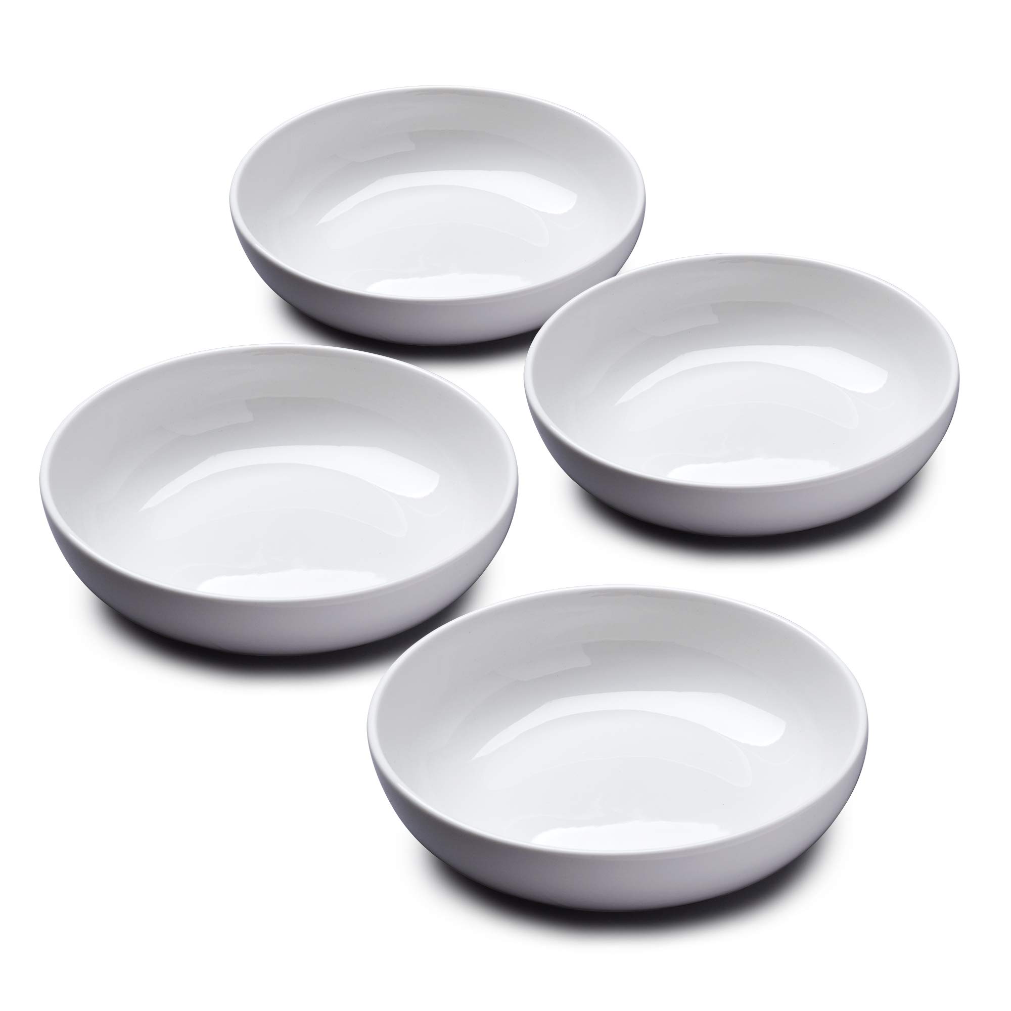 WM Bartleet & Sons 1750 TSET124 Juego Tradicional de 4 Sopa Individual de Porcelana, Cereal, Arroz, fideos, Ensaladera Cuenco, 18cm - Blanco