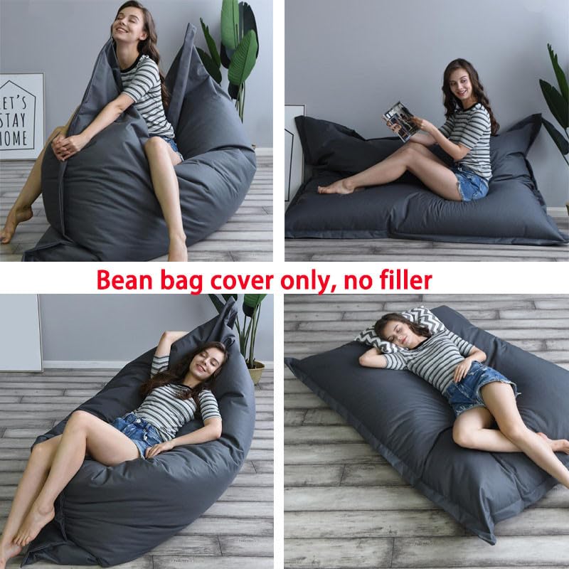 Housse De Pouf D'Extérieur Pouf Géant Intérieur Et Extérieur Coussin Plage Extérieur Imperméable Géant Pouf XXL Flottant pour Piscine(sans Remplissage),Rouge,180 Cm * 140 Cm
