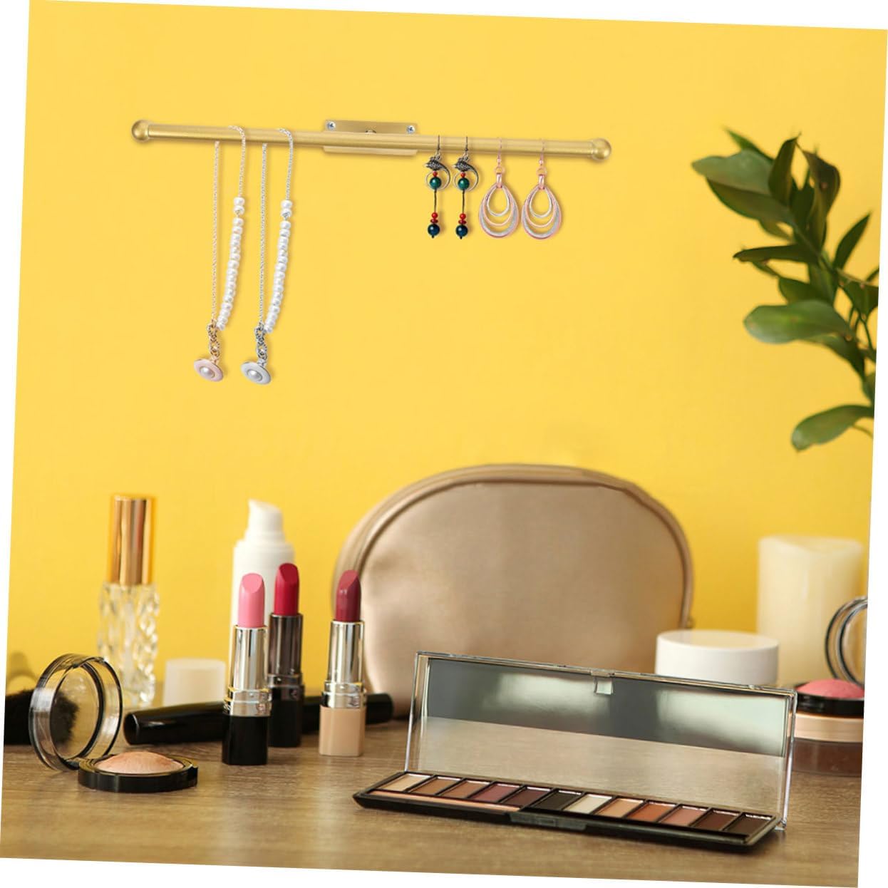 Ciieeo 2pcs Wall-mounted Jewelry Organizer Stand Jewelry Organizer for Necklace Bracelet Ring Earring Holder Space-saving Storage Rack