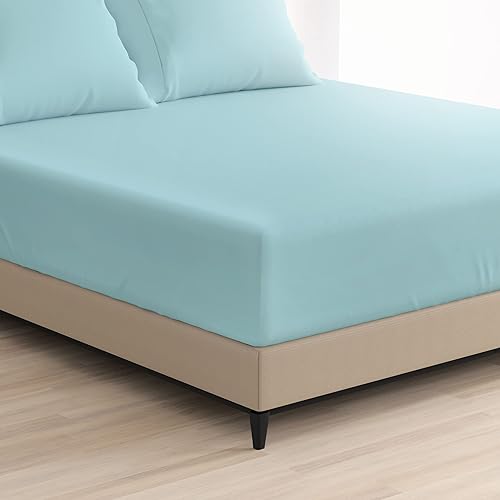 Miniatura 8 de Cosy House Collection Sábana bajera ajustable de bolsillo extra profundo de la serie 1500  Sábana bajera de bolsillo profundo individual  Ultra