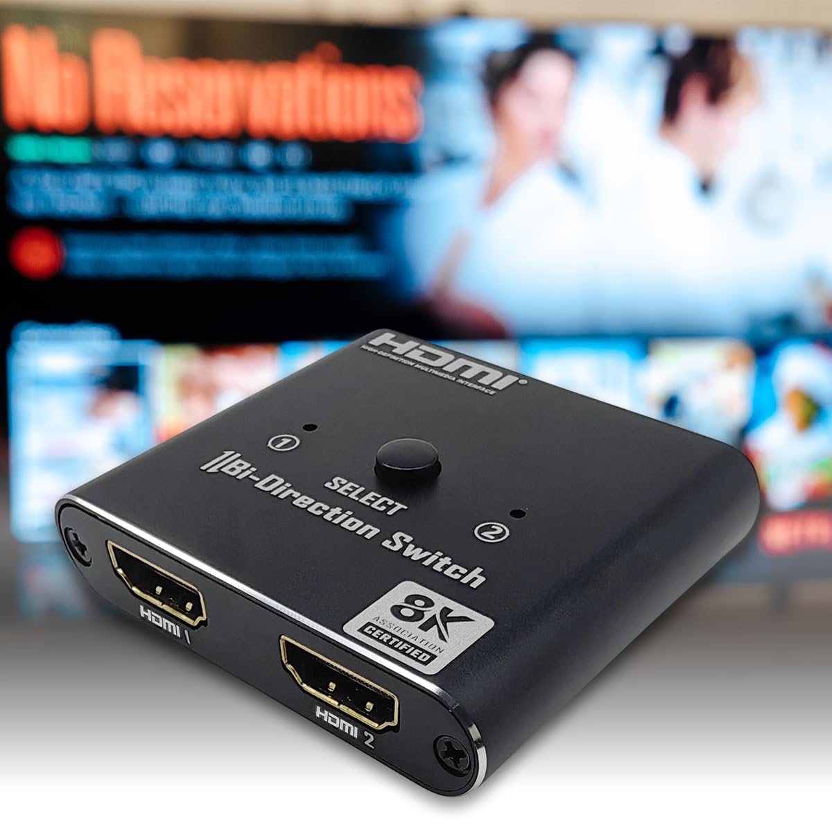 MAXTRACK Dwukierunkowy rozdzielacz HDMI 8K - CS39L, rozdzielacz HDMI i przełącznik HDMI, 2 w 1 out lub 1 in2out, 8K 60 Hz, 4K @ 120 Hz, kompatybilny z PS5, Xbox, streaming Box, projektorem, TV