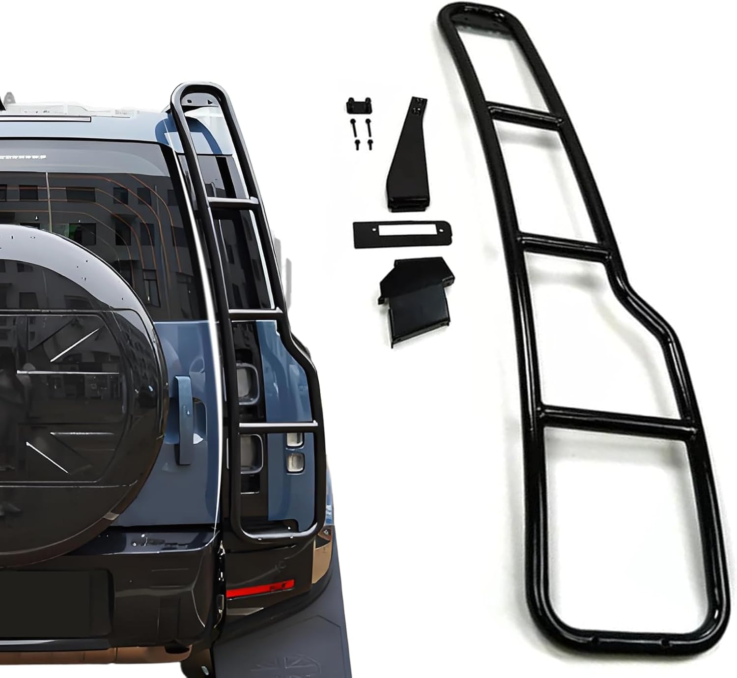 Ladder Fit for Land Rover Defender 2020-2024 90/110/130 Luggage Ladder Rack Side Access Ladder Roof Rack Side Window