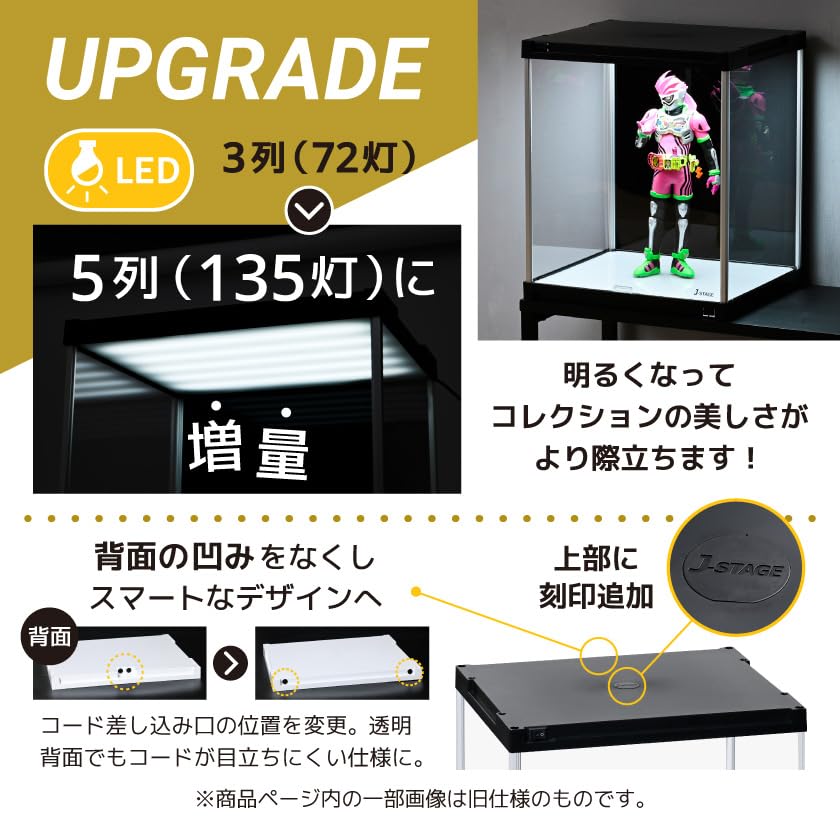 J-STAGE UVカット アクリル製 LED照明・背面・底面ミラー付 Amazon.co.jp: J-STAGE スタンダード レギュラータイプ コレクション