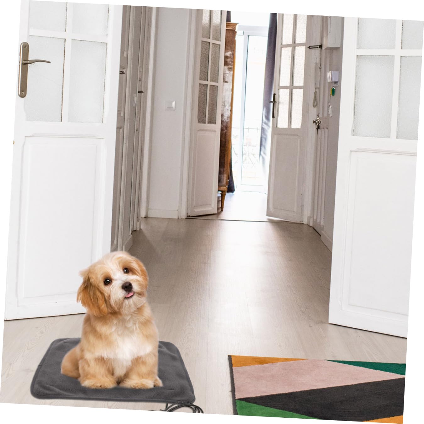 Toyvian Tapis Chauffant USB pour Chats et Chiens, Réglable, Polyester