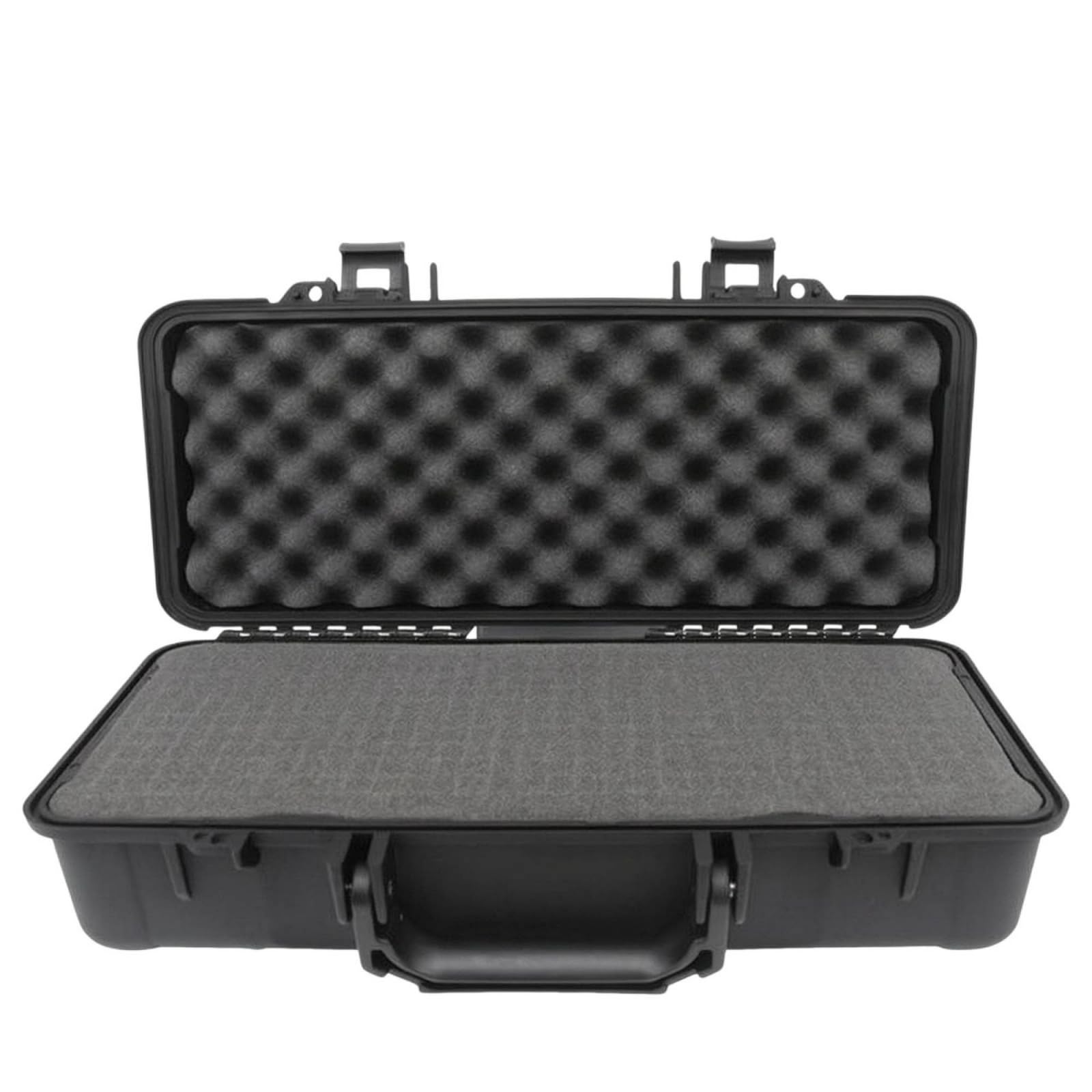 molded abs protective storage case locking latches foam lined | protective storage case | sturdy | abs build | great for storing and carrying protective | available in black