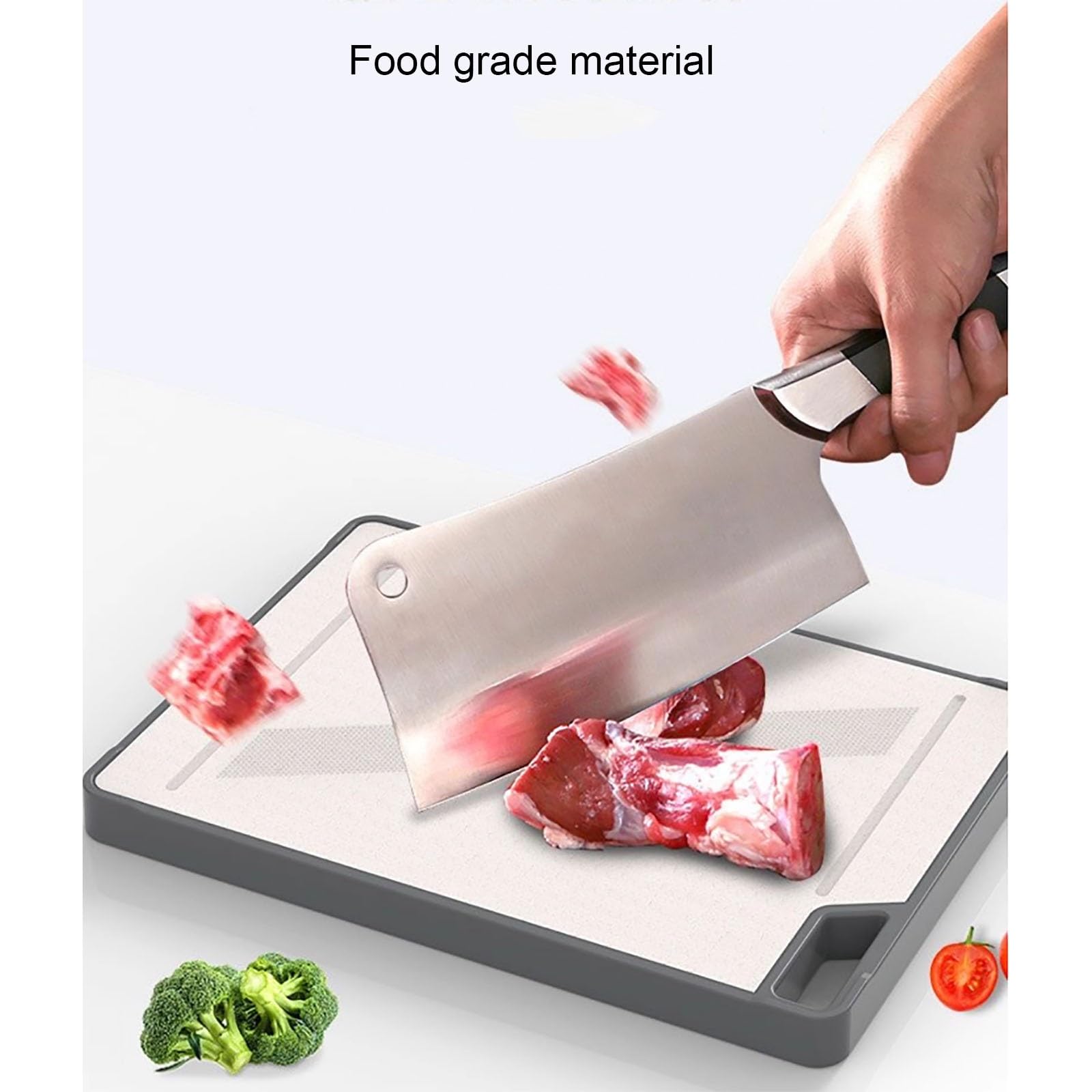Tablas Cortar Cocina, Cutting Board, Tabla de Cortar Cocina, para Cortar Carne o Verduras, Bordes Antideslizantes, Ligera y Adecuada para Llevar de Camping(X-Large)