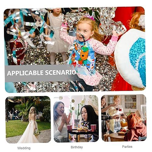 Ciieeo 6 Rolos De Flâmulas De Festa Flâmulas De Aniversário Acessório De Reunião Papel Crepom Multif