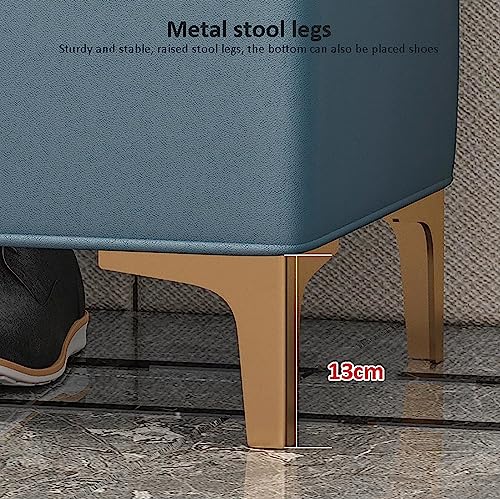 Pouf en similicuir avec rangement servant de table basse moderne