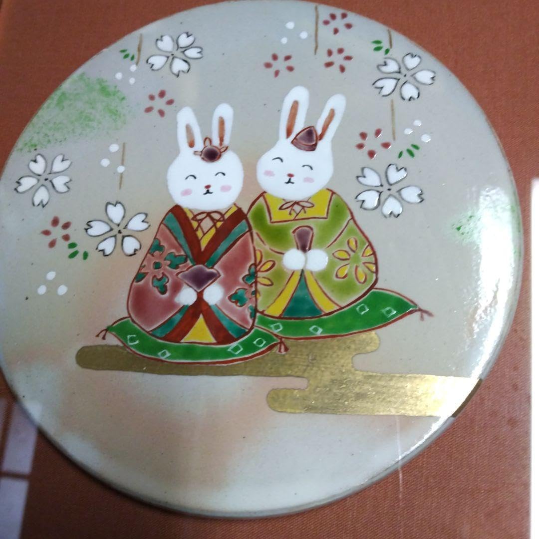 京焼き・清水焼き・雛うさぎ・陶額・森俊山(俊山窯)・ひな祭り・雛人形・ほのぼの！ 京焼き 清水焼き 雛うさぎ 陶額 森俊山俊山窯 ひな祭り 雛人形