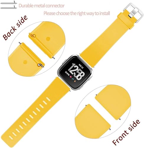 Vista 60 de Wepro - Correas para reloj inteligente, compatibles con Fitbit Versa, Versa 2 y Versa Lite SE, para mujeres y hombres, pequeños y grandes, Azul Azul