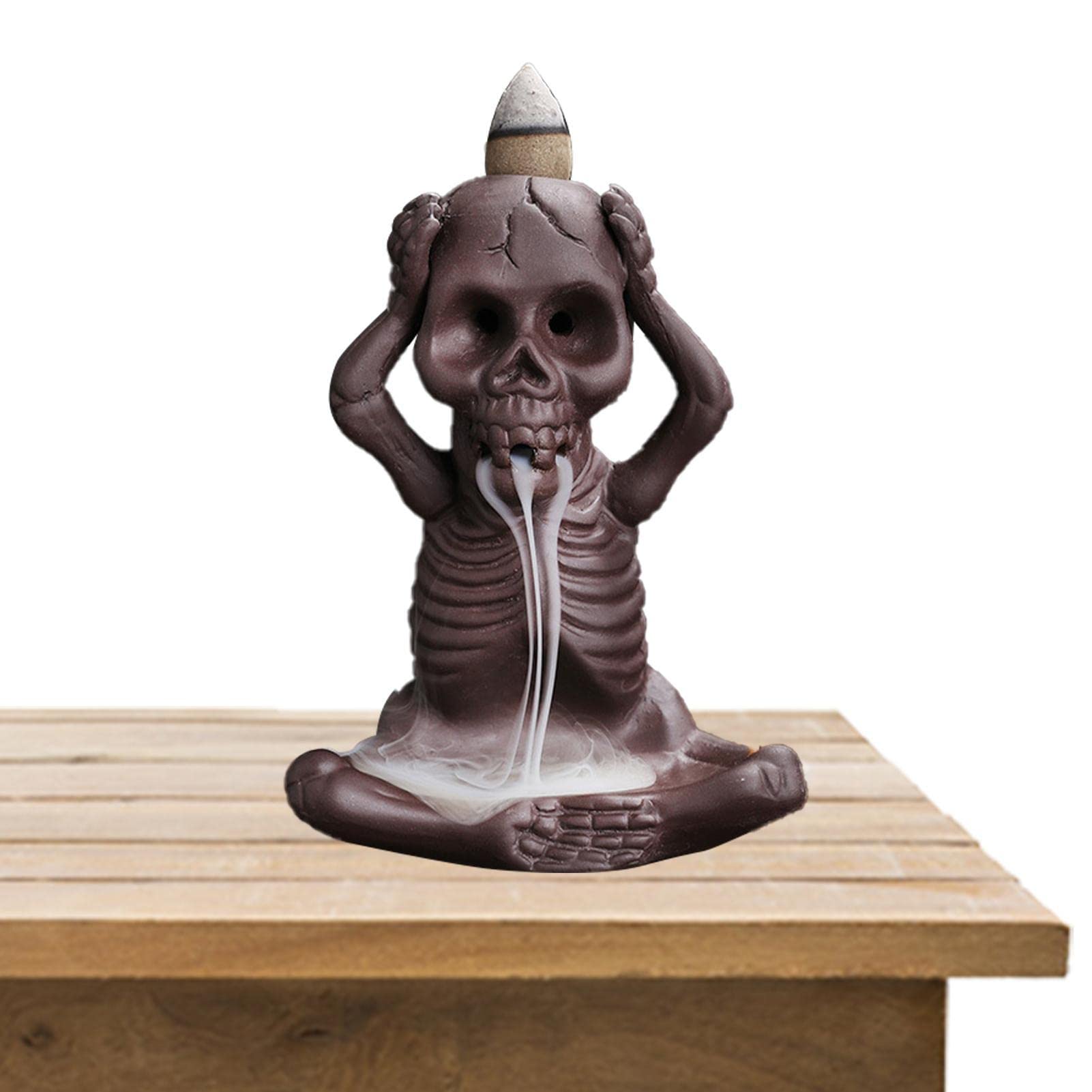Incense Waterfall Burner,Skull Waterfall Cone Incense Burner - Style Home Decor Create Warm Atmosphere for Yoga