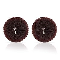 Vista 9 de Moldeador de donas para el cabello, moño estilo anillo, 2 piezas para aumentar el pelo de donas para cabello grueso y largo (XL, 4.5 pulgadas, negro)