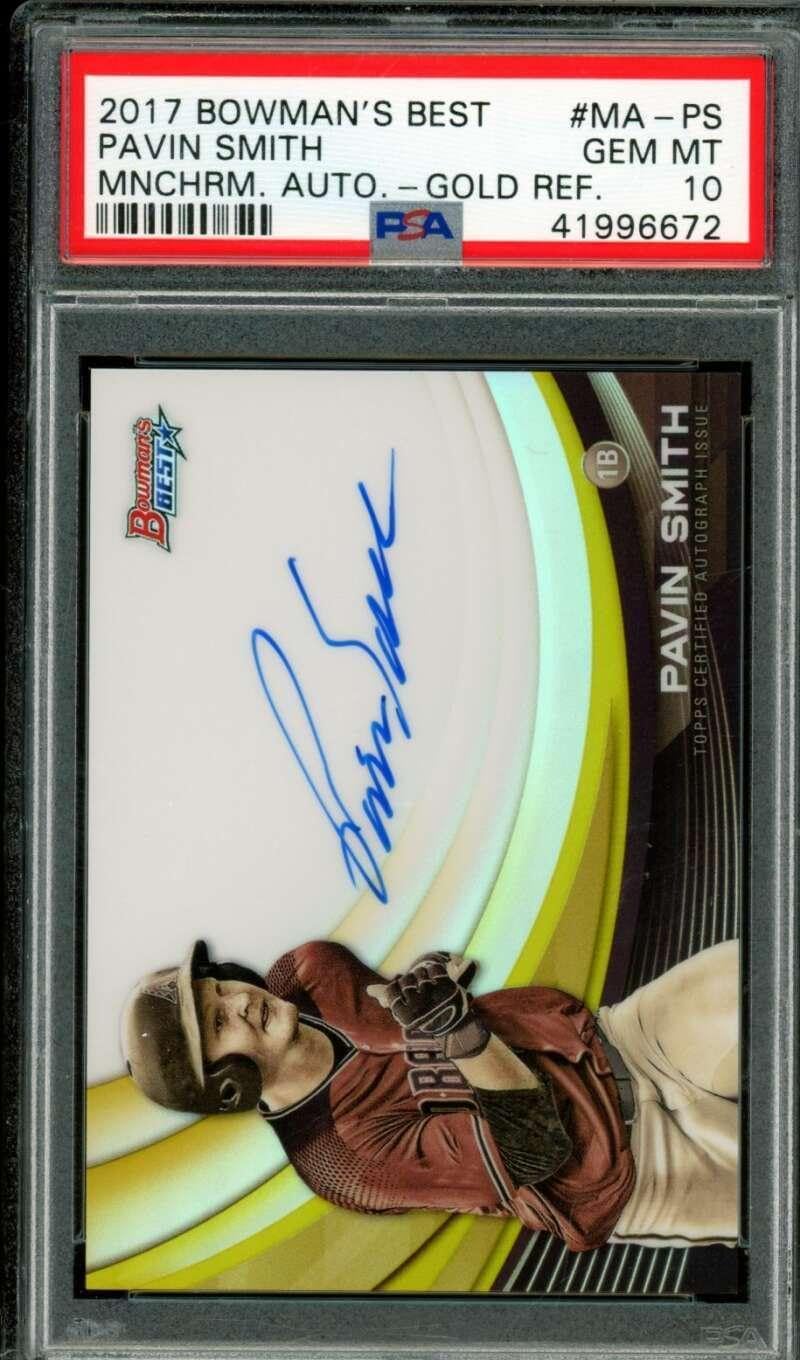 Pavin Smith Rookie Card 2017 Bowman's Best #MA-PS (pop 3) PSA 10 - Baseball Slabbed Rookie Cards