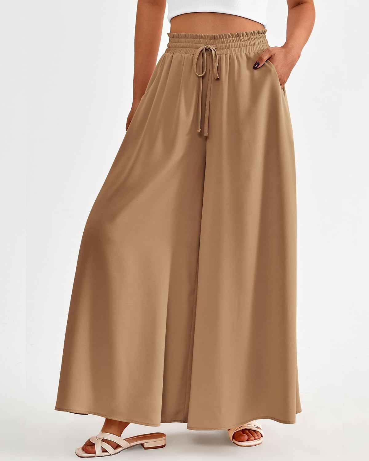 BTFBM Women Casual High Waist Wide Leg Pants 2026 Spring Summer Long Palazzo Pants Pocket Lounge Beach Vacation Clothes - Image 3