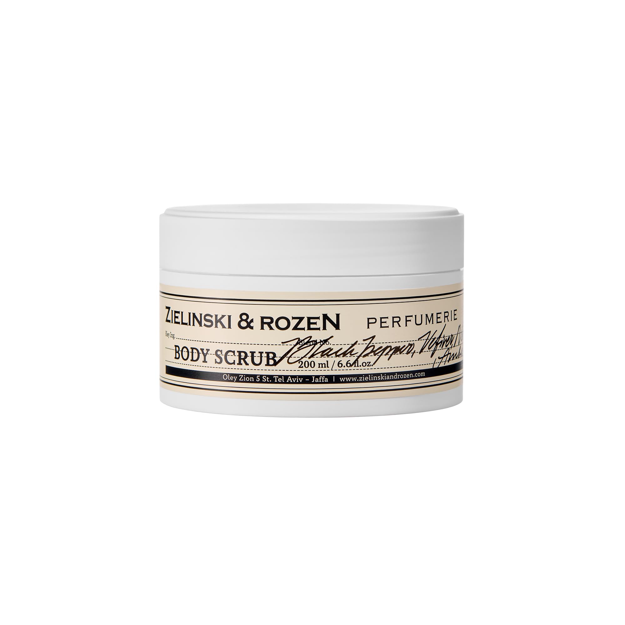 Body scrub Black Pepper, Vetiver, Neroli, Amber (200 ml)