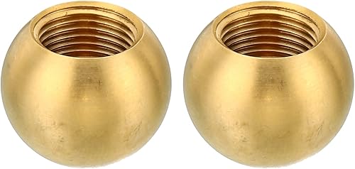 PATIKIL Perilla de rosca M12x1 para lámpara de tapón, paquete de 2 tapas de rosca para lámpara de bola de latón para lámparas de iluminación de