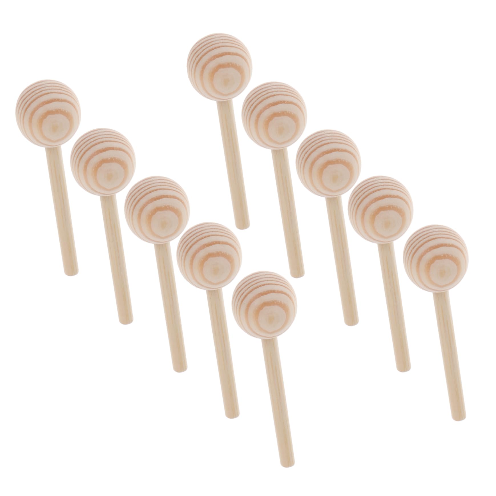 PERSELOSO 10Pcs Unfinished Wood Craft Sticks for DIY Projects Pine Wooden Bead Rods Versatile Wood Craft Supplies for Home Decoration and Creative Endeavors