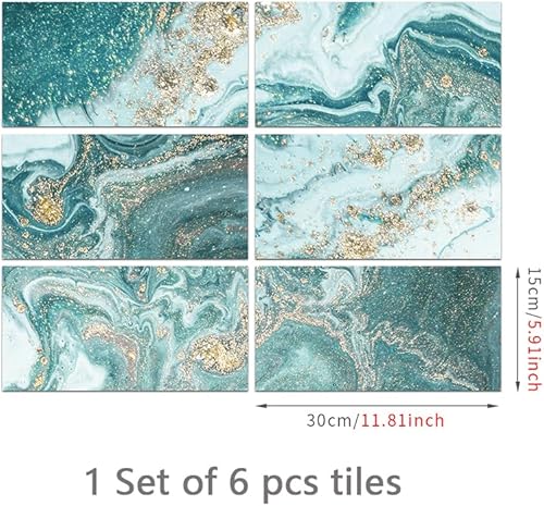 Miniatura 5 de Adhesivo retro para azulejos de mármol para despegar y pegar, azulejos adhesivos para azulejos de pared de cocina, calcomanías impermeables para