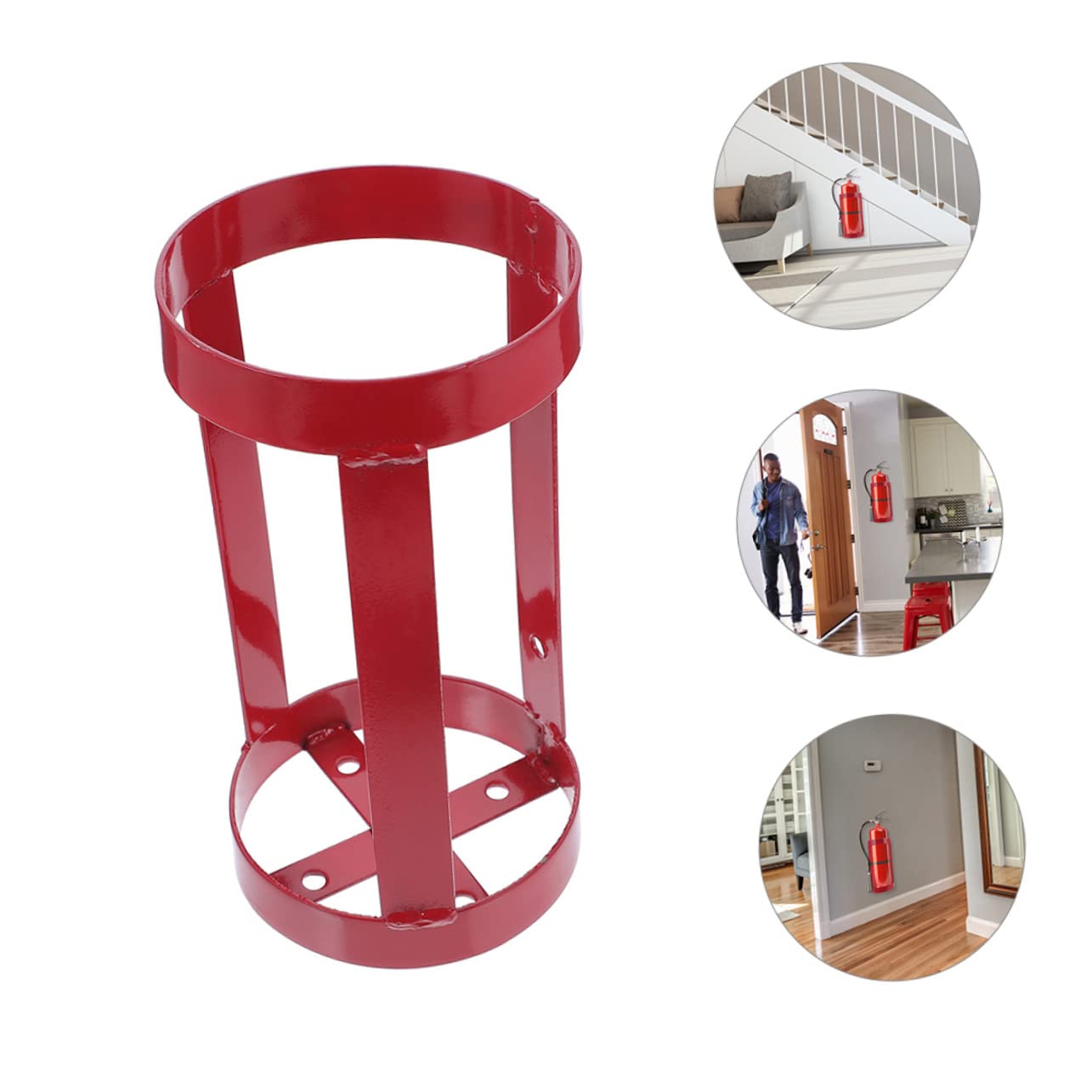 SHINEOFI Soporte Compatible para de Incendios de Acero Extintor Pared de Rojo Alta Durabilidad Mayoría y de Modelos para Oficina Hotel