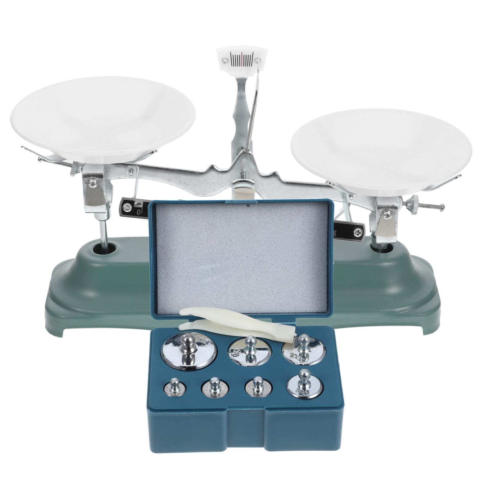 OUNONA Balance à Triple Fléau Portable pour Salle de Classe et Laboratoire avec Poids Inclus Outil de Mesure Scientifique
